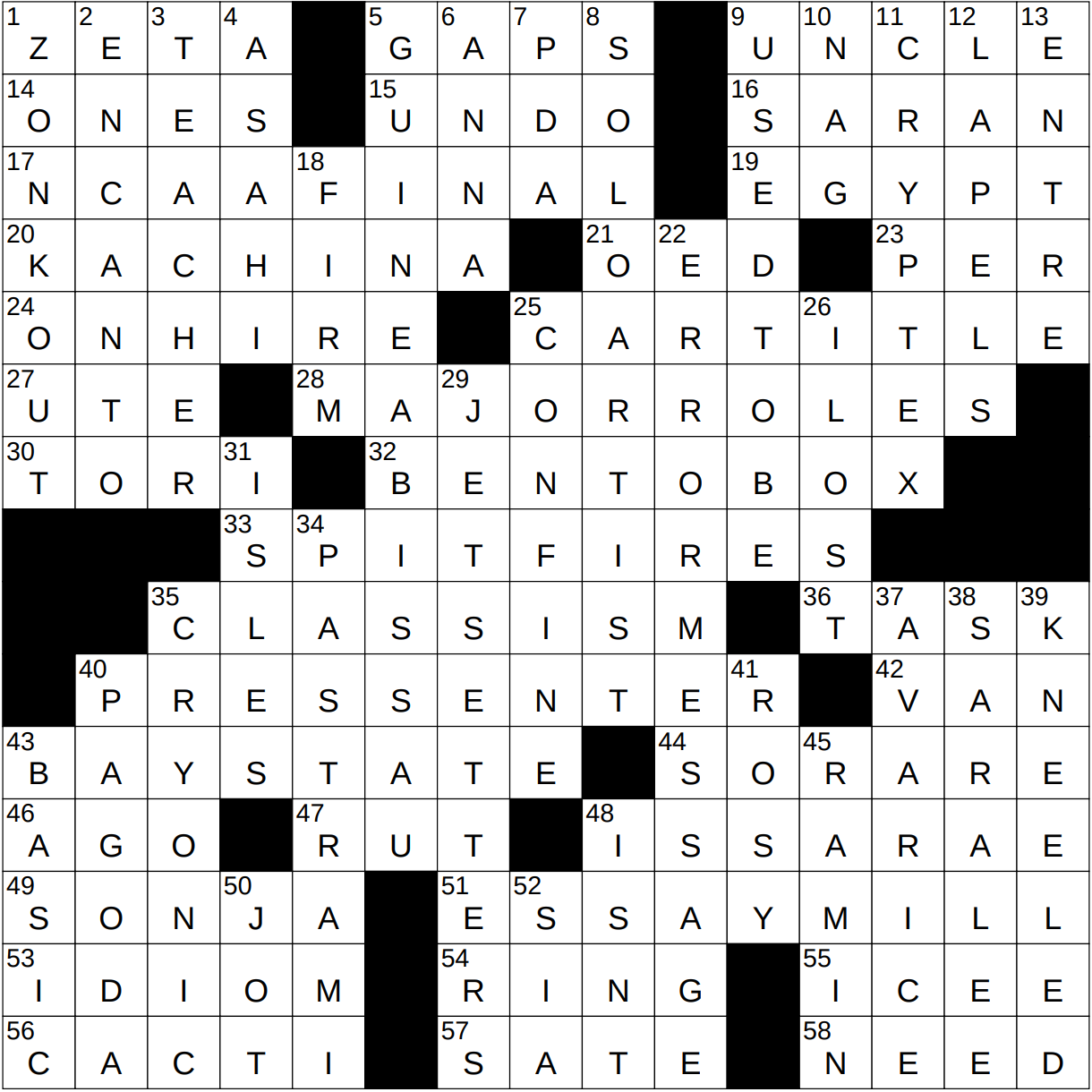 avarice crossword clue