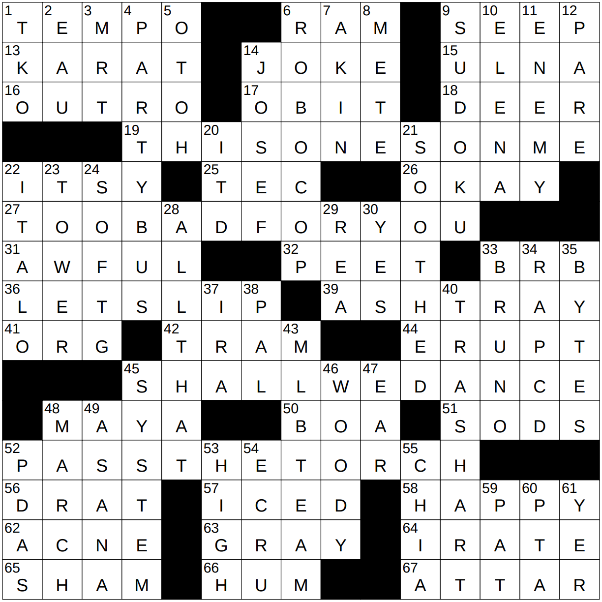 0509 22 NY Times Crossword 9 May 22 Monday NYXCrossword