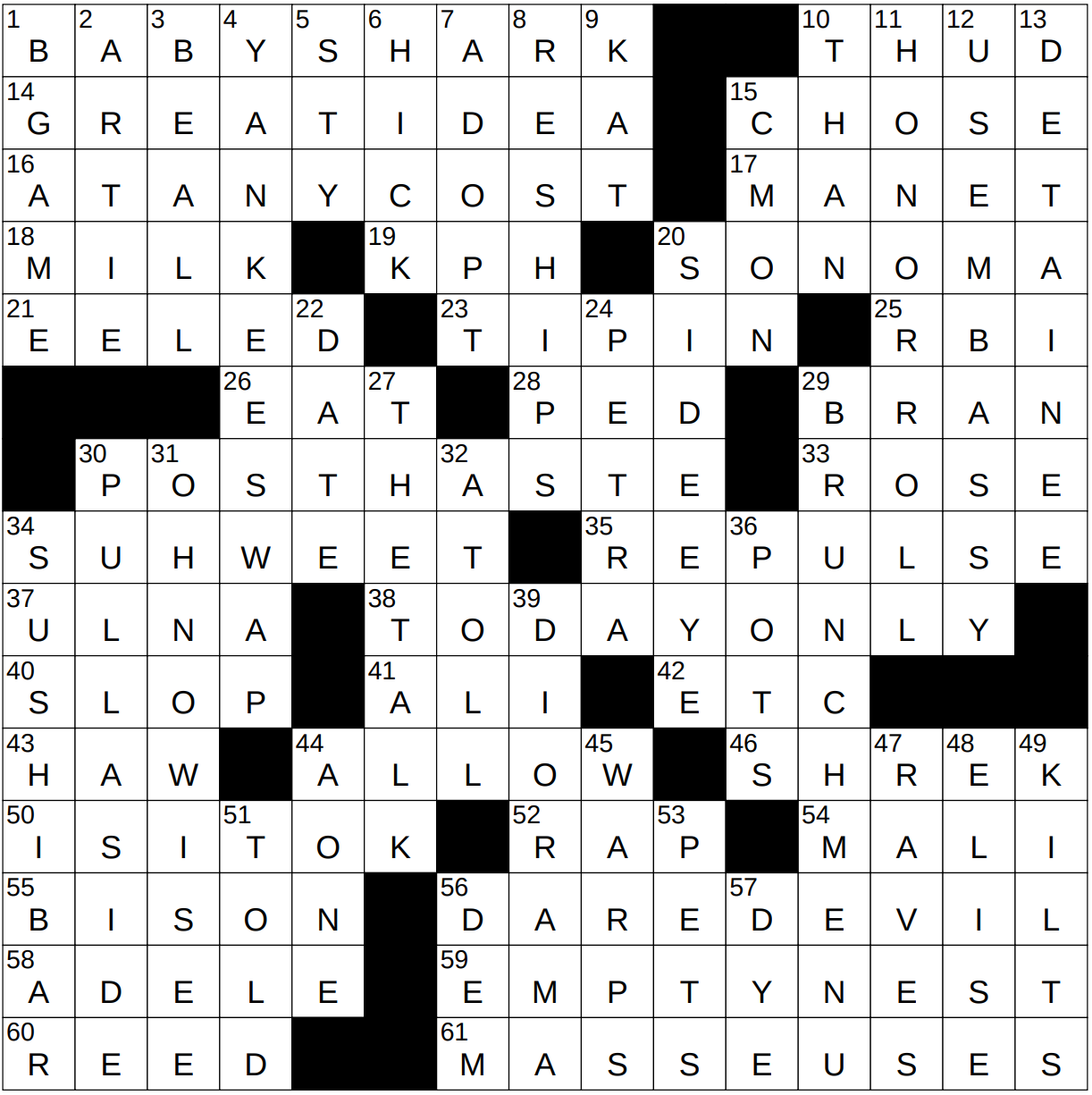 musical finale nyt crossword