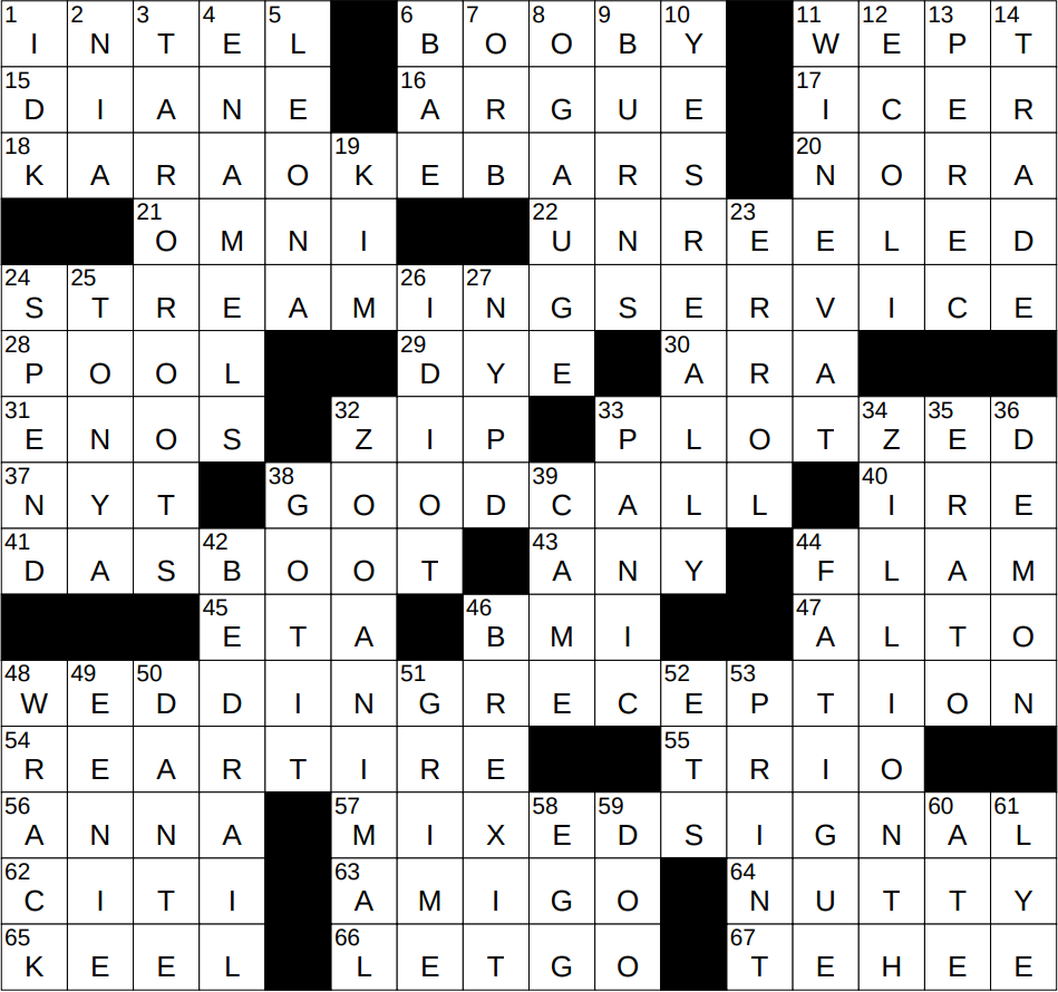 0610 25 NY Times Crossword 10 Jun 25 Tuesday NYXCrossword