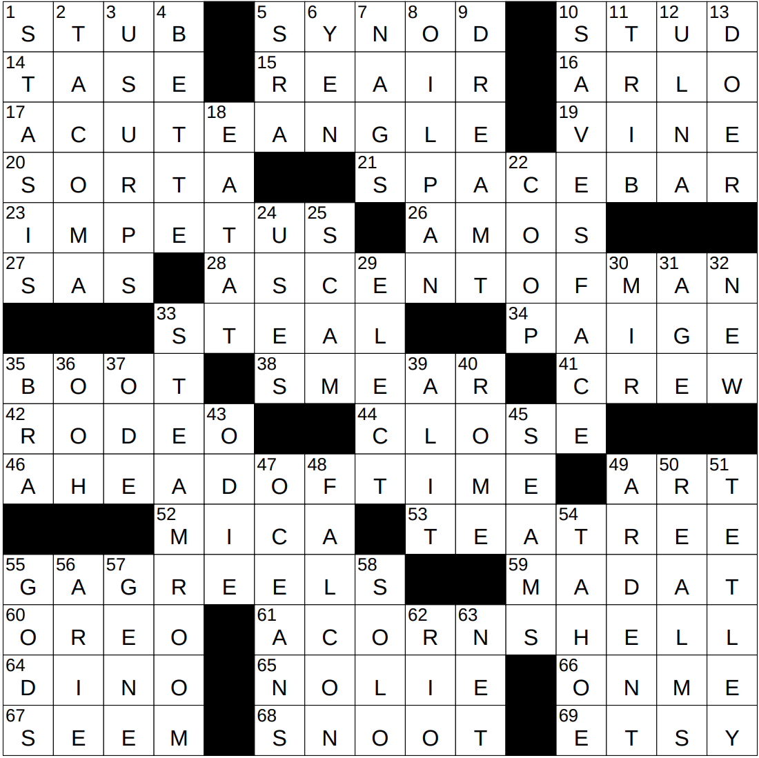 0805 25 NY Times Crossword 5 Aug 25 Tuesday NYXCrossword