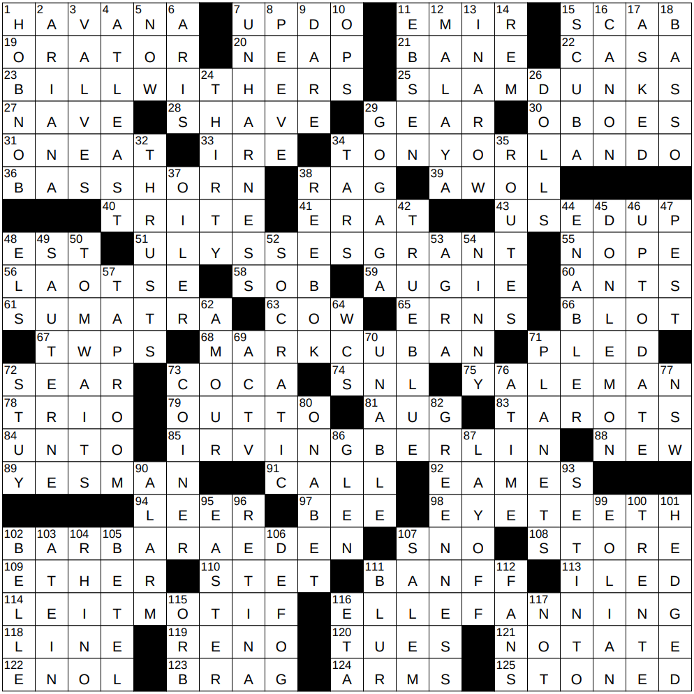 0907 25 NY Times Crossword 7 Sep 25 Sunday NYXCrossword