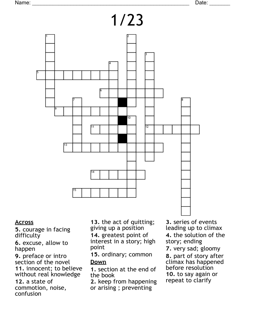 1 23 Crossword WordMint