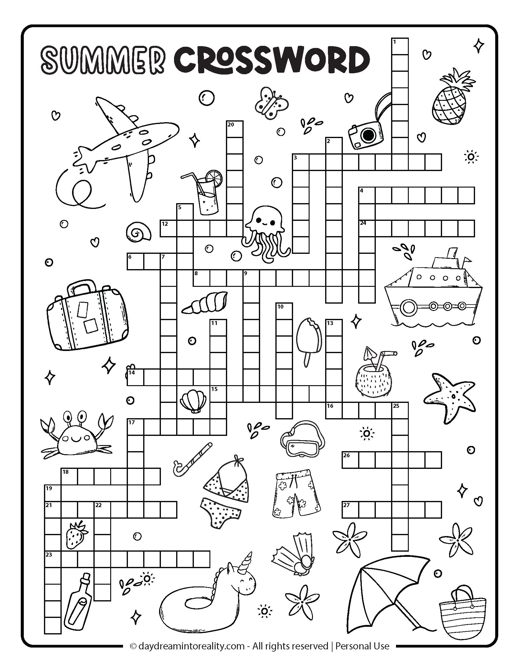 summer crossword puzzle