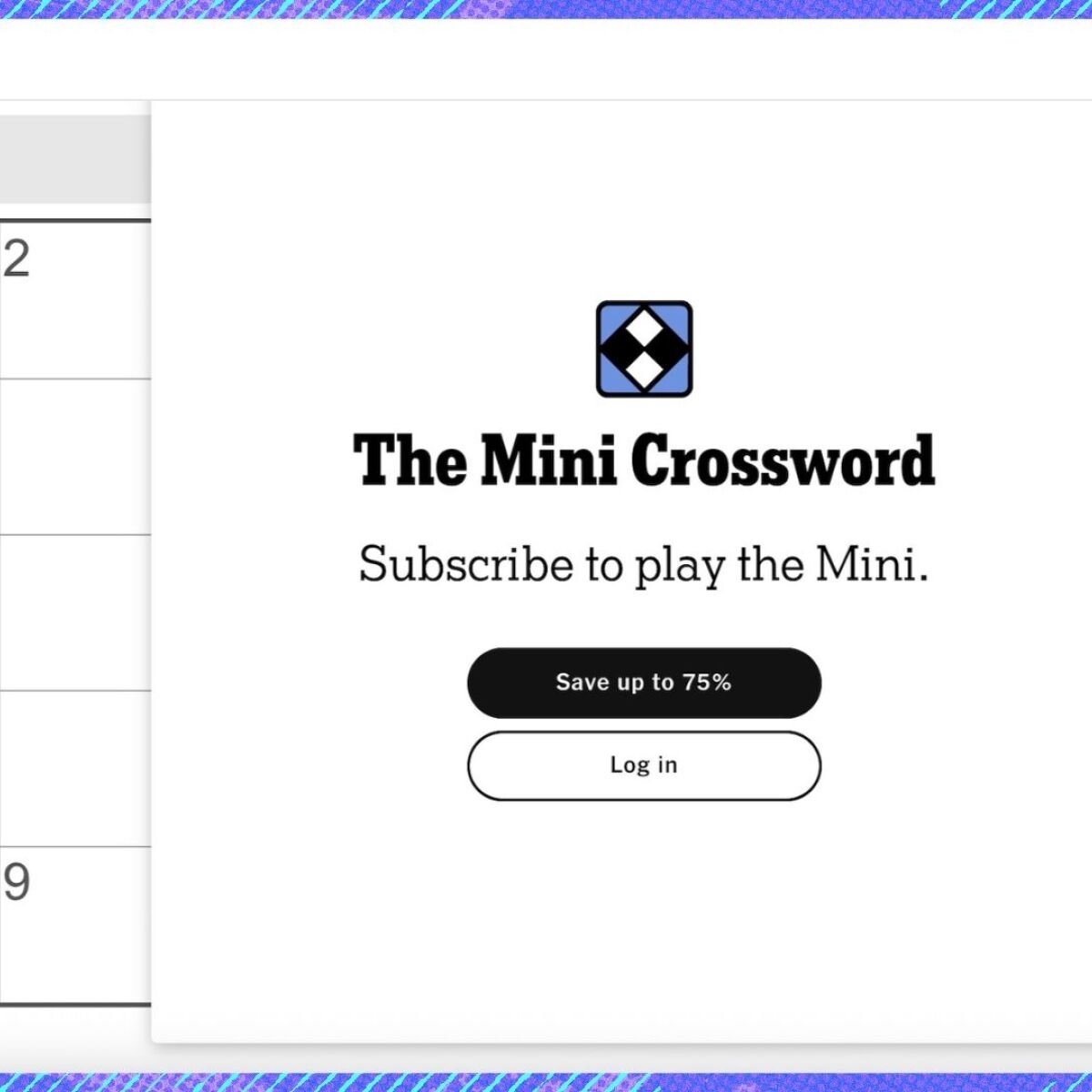 nyt mini crossword paywall