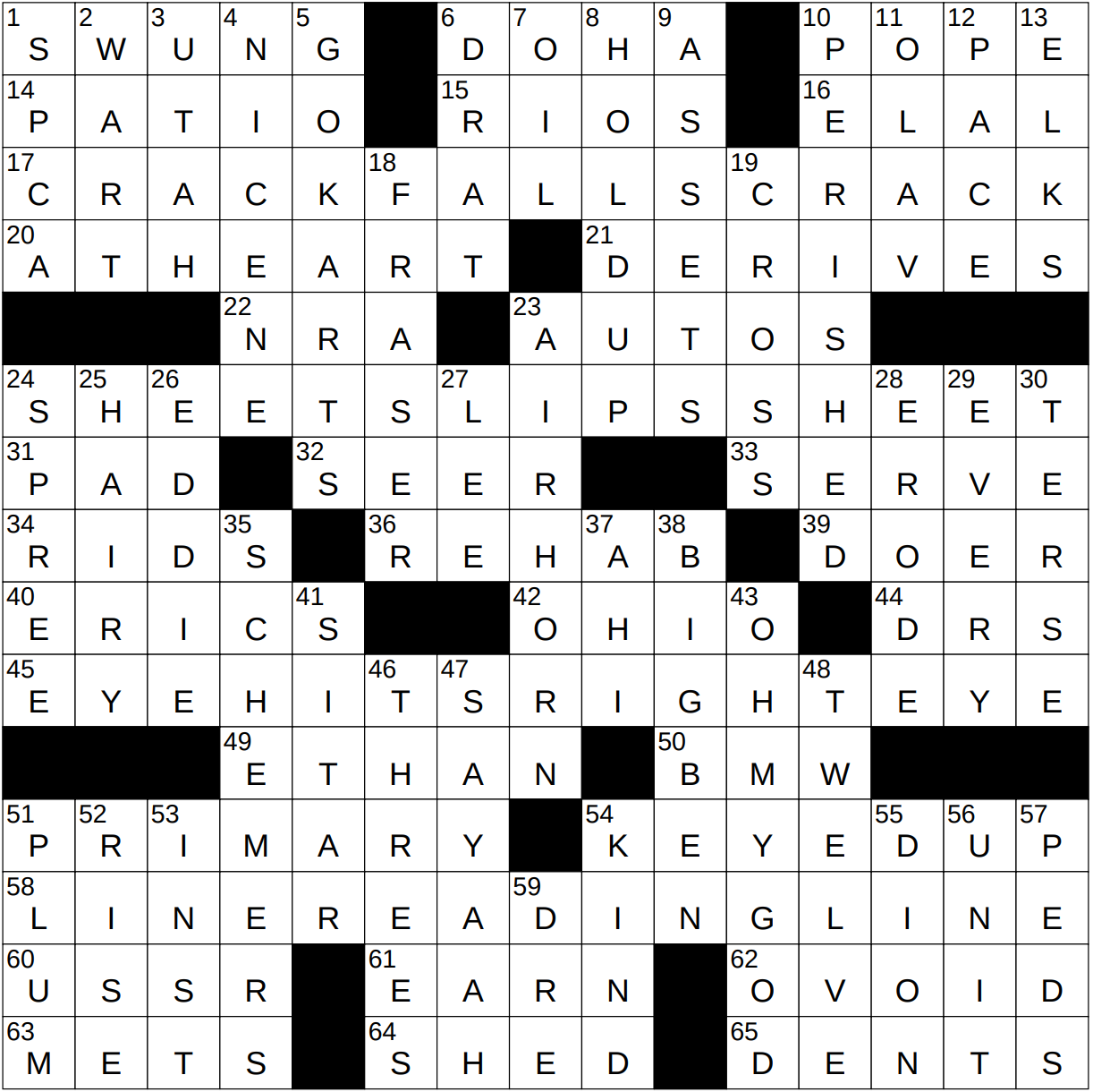 capital of qatar crossword clue