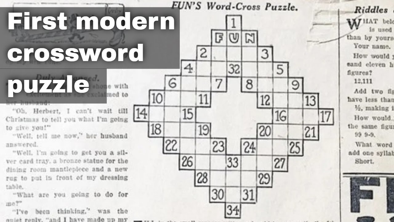first crossword 1913