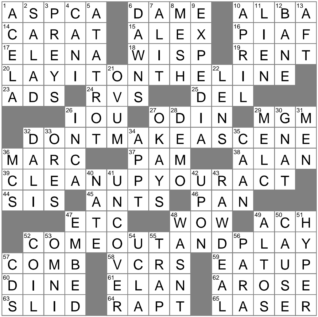 Add To An Email As A GIF Crossword Clue Archives LAXCrossword
