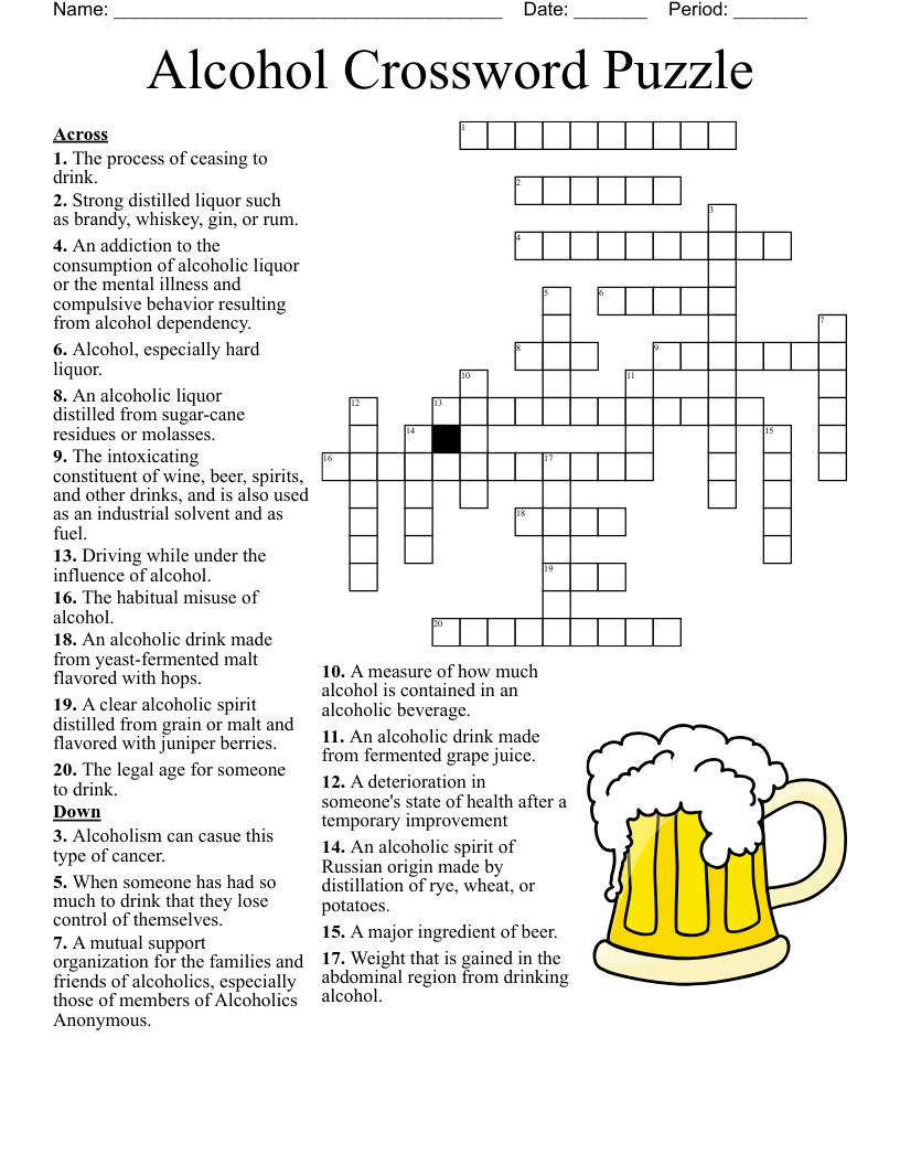 drink to excess crossword clue