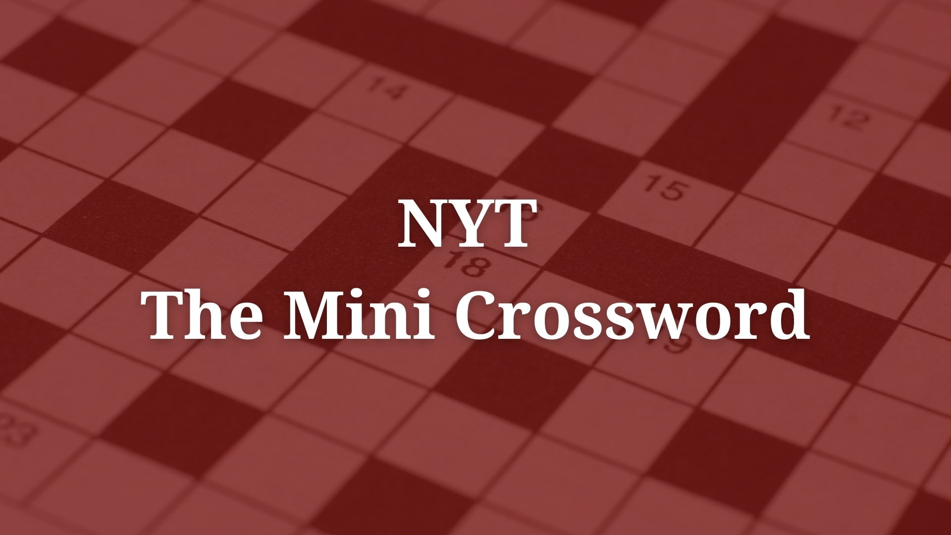 Avid Enthusiasm NYT Mini Crossword Clue Answer And Hints BinaryTides
