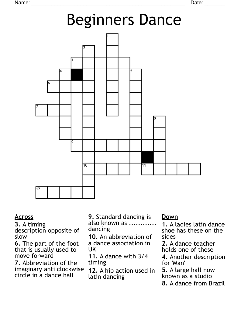 beginner crossword clue