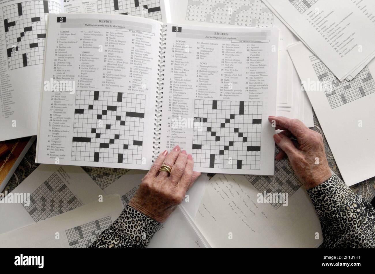 Bernice Gordon Turns To A Page In A Crossword Puzzle Book That She Created Alone With Past Puzzles More Than 150 Of Gordon s Puzzles Have Been Published In The New York Times 