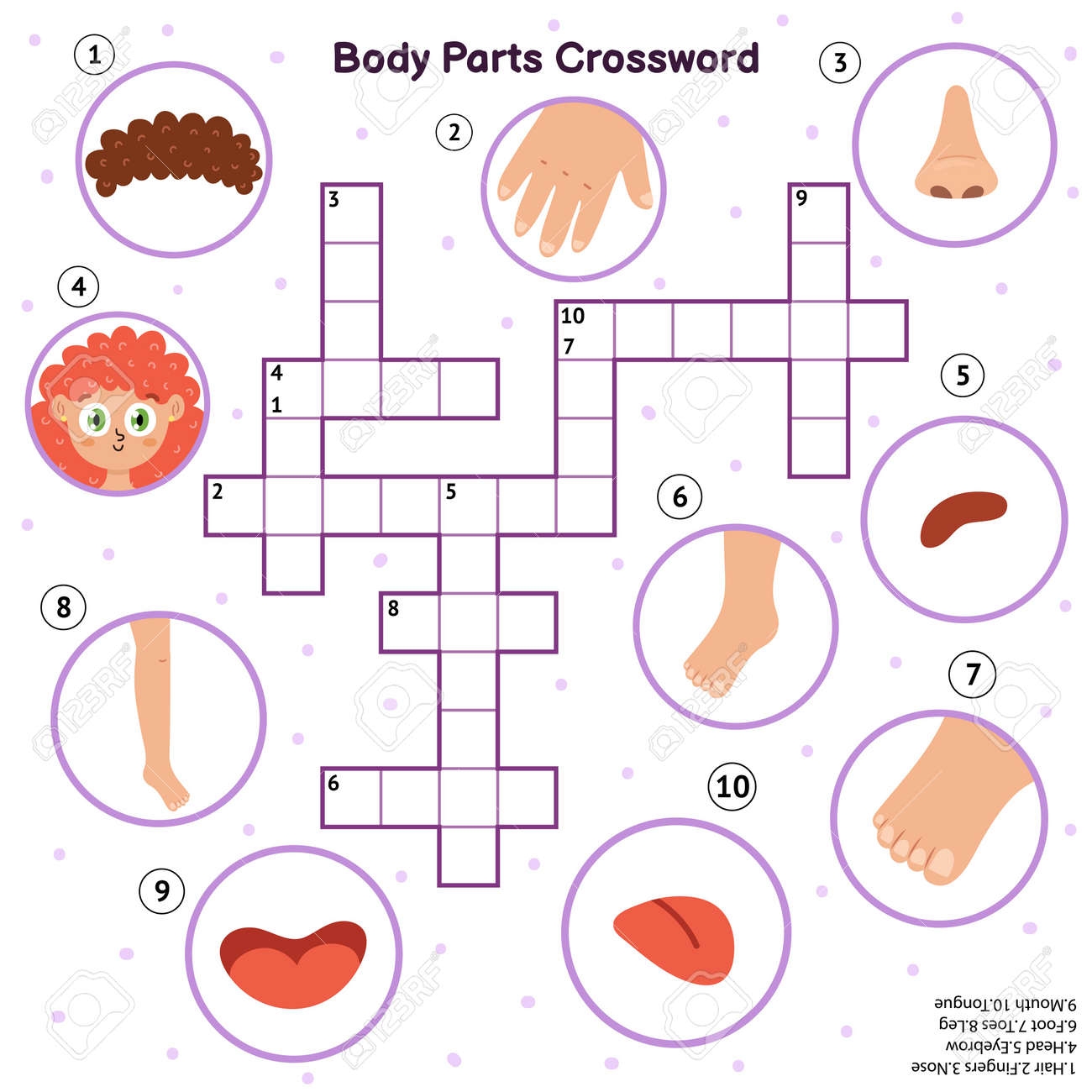 Body Parts Crossword With Head Hair Fingers Nose Eyebrow Foot Toes Leg Mouth Tongue Royalty Free SVG Cliparts Vectors And Stock Illustration Image 157119737 Body Parts Crossword With Head Hair Fingers Nose Eyebrow Foot Toes Leg Mouth Tongue Royalty Free SVG Cliparts Vectors And Stock Illustration Image 157119737