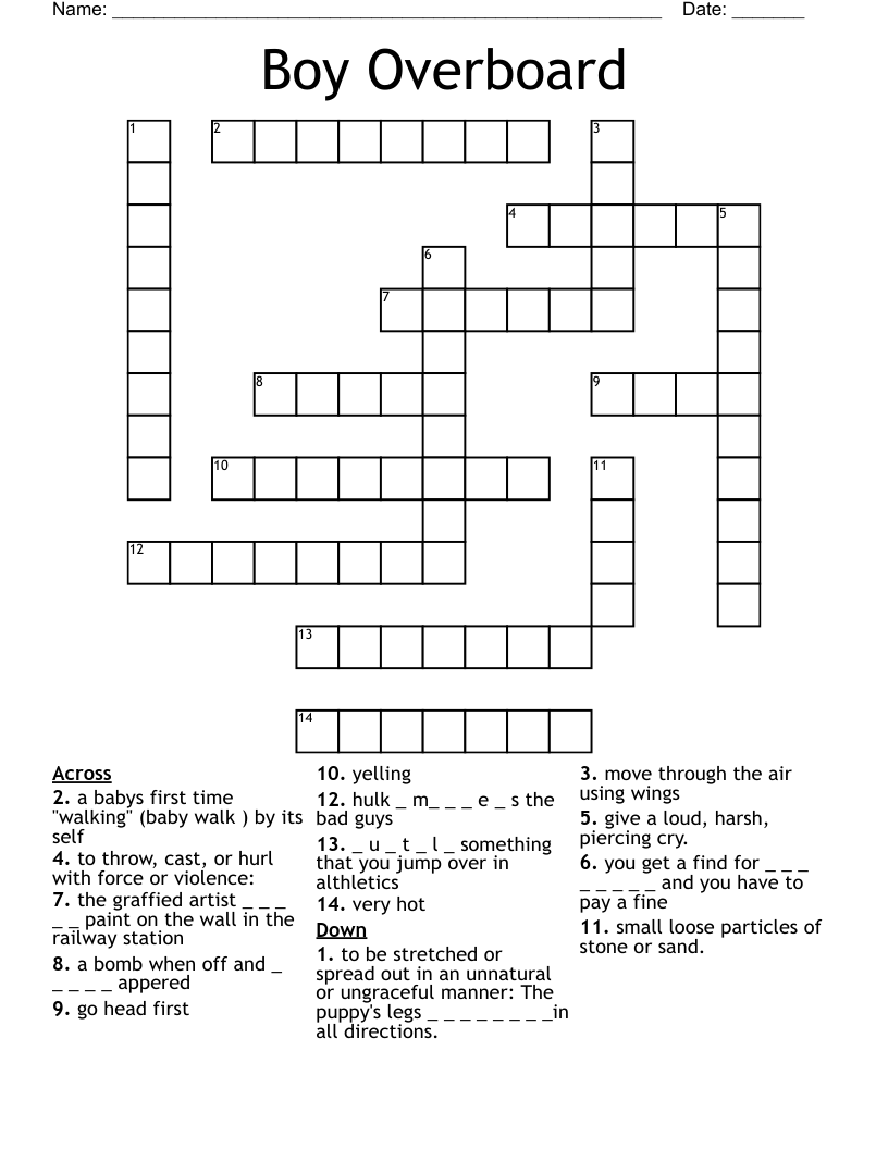 cry before a jump crossword