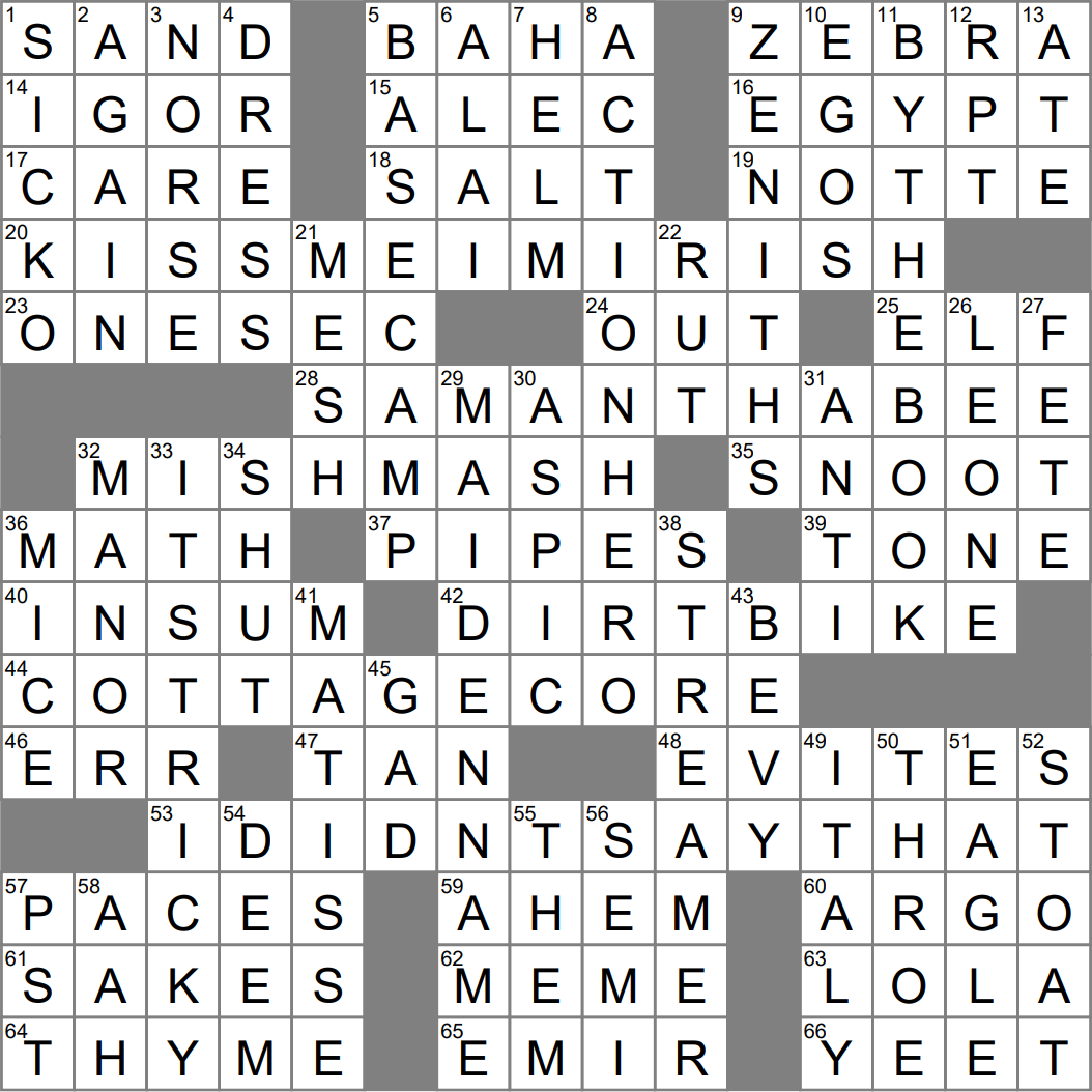 hodgepodge crossword puzzle clue