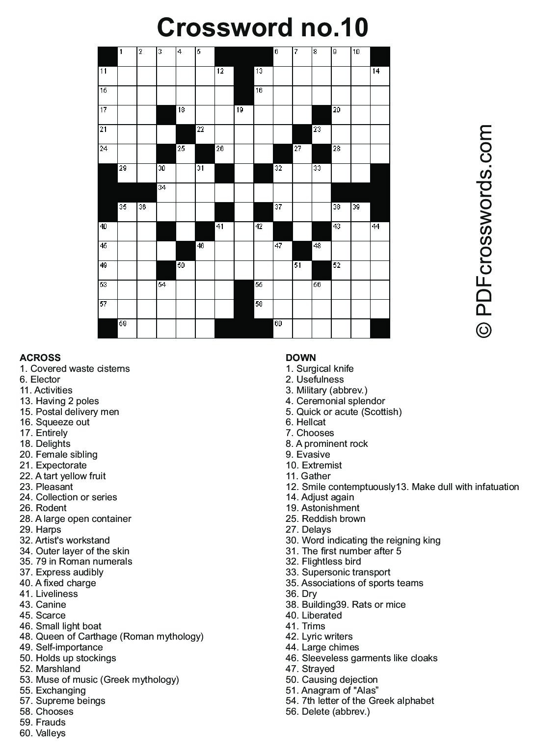 printable crossword puzzles pdf