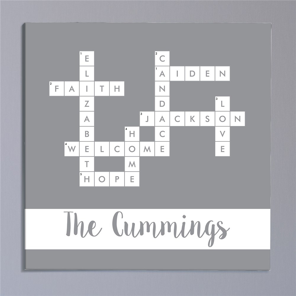 Family Name Crossword Canvas Family Crossword Art GiftsForYouNow Family Name Crossword Canvas Family Crossword Art GiftsForYouNow