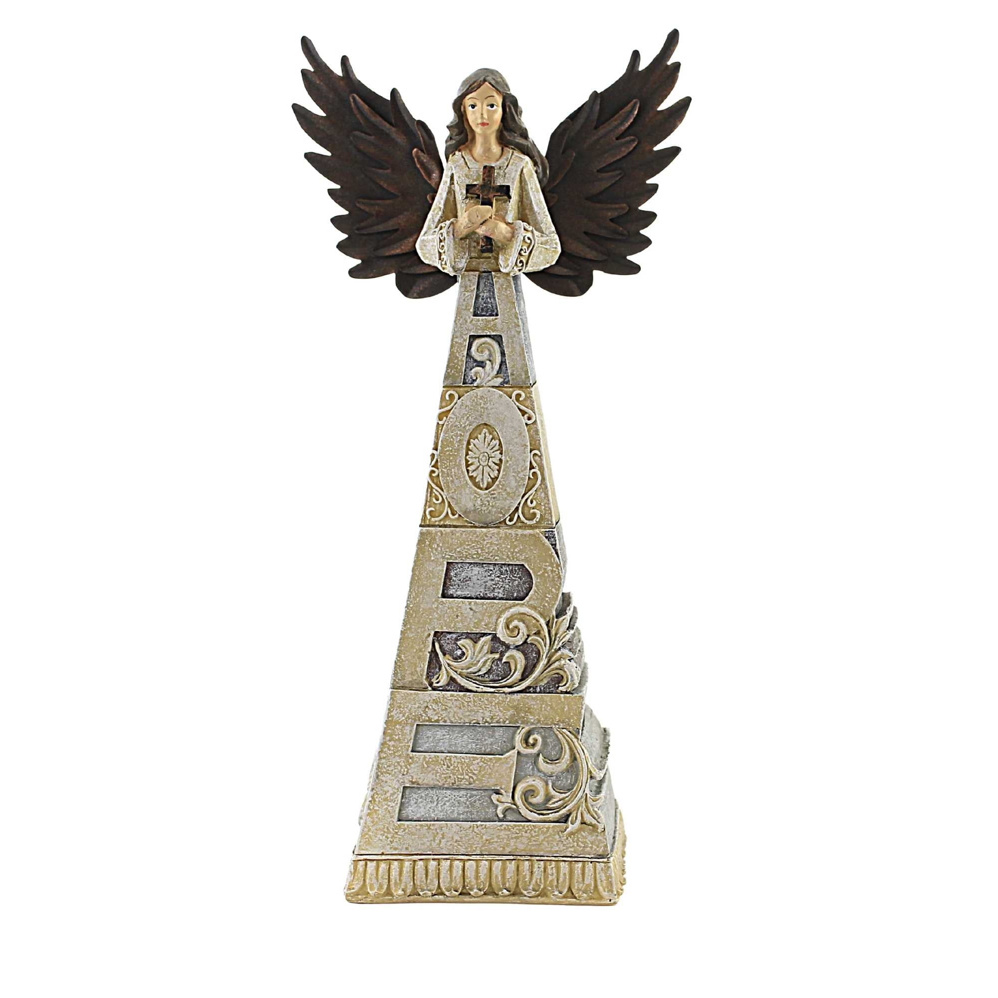 Figurine Crossword Hope Angel Polyresin Cross Wings Blessed 12970 Walmart