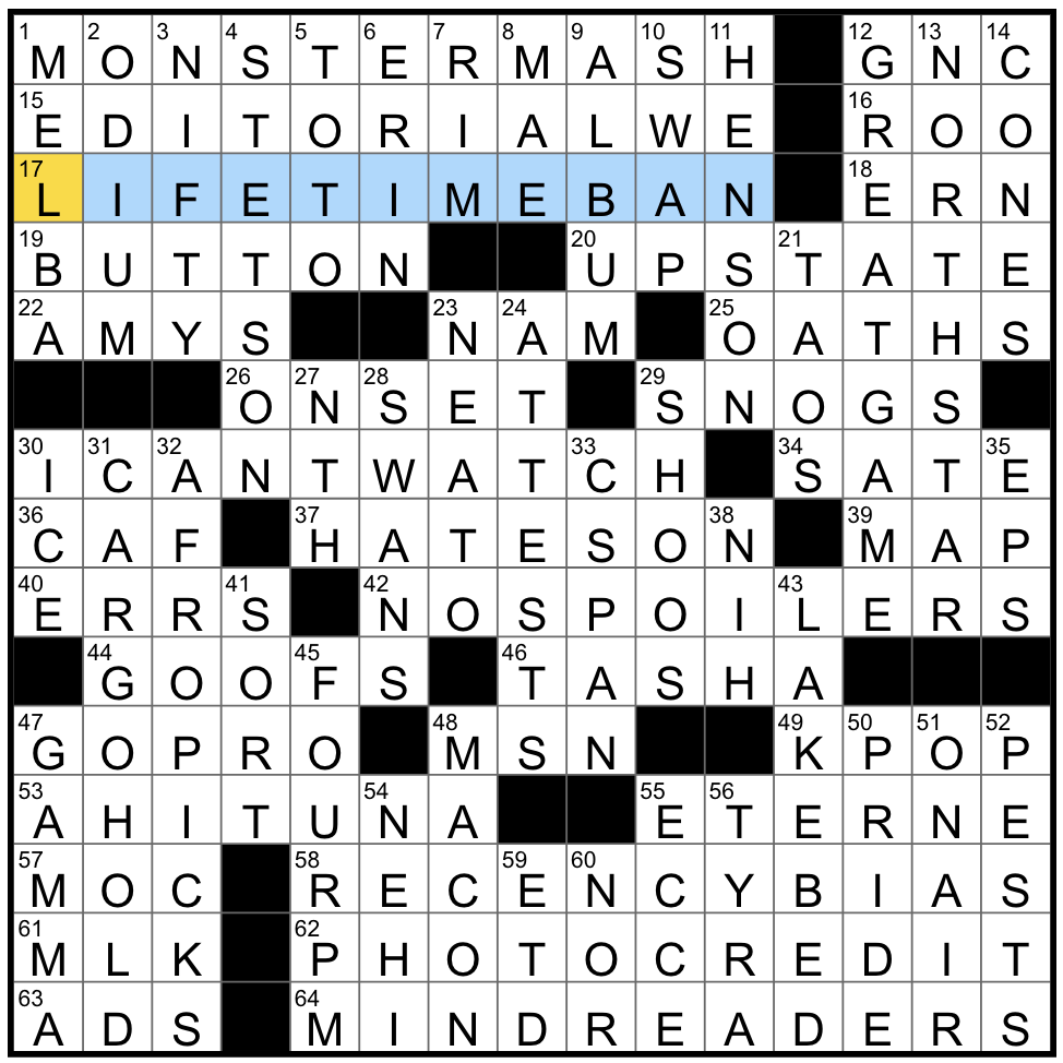 forming a union nyt crossword