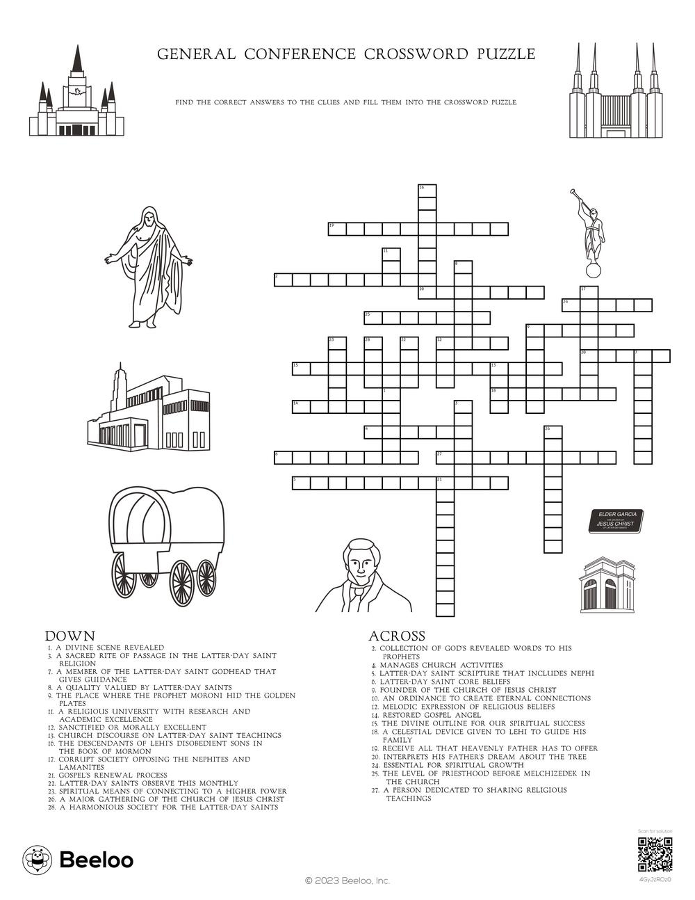 church area crossword clue