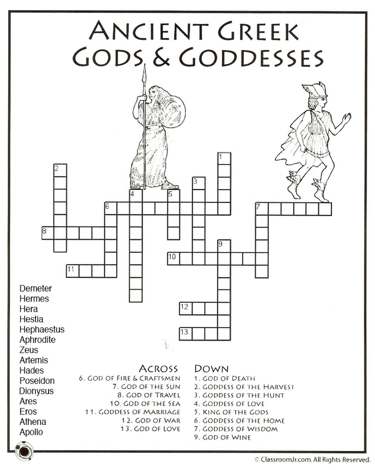 greek god of love crossword clue