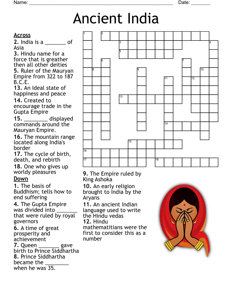 hindu deity crossword clue