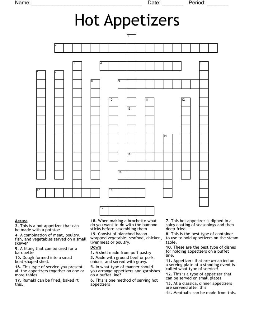 small plates of fish crossword clue