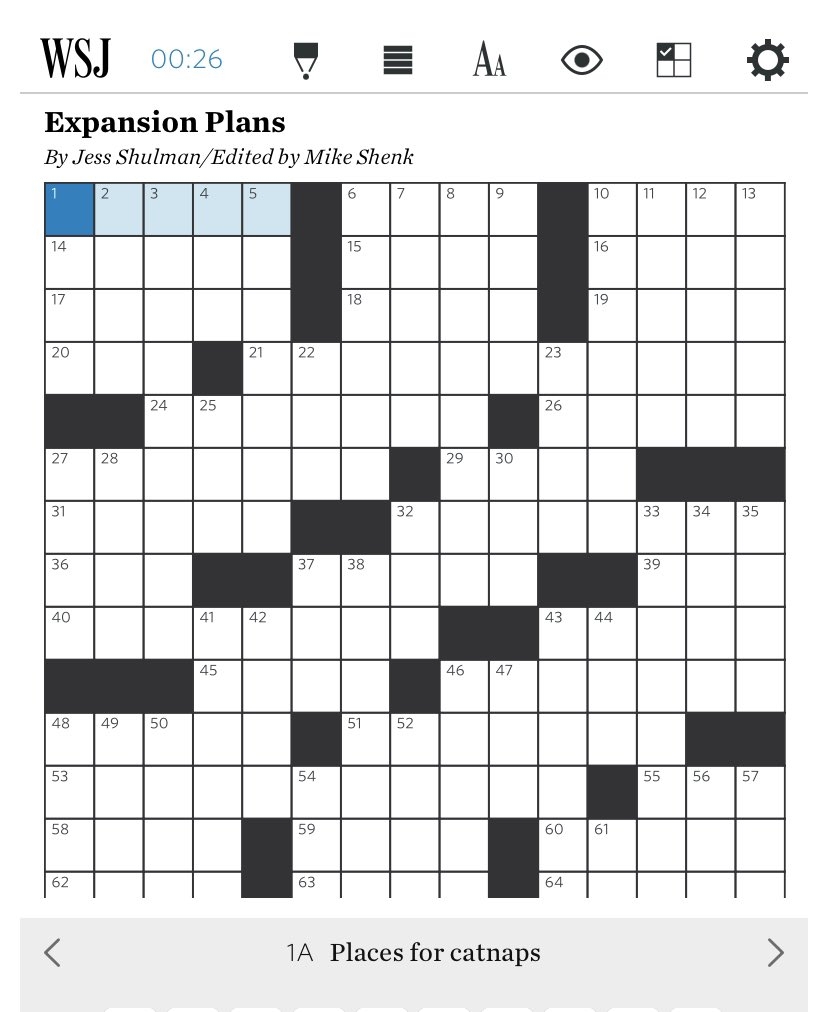 I Have Today s WSJ Crossword Puzzle My First With Them hope You Enjoy It Https t co i61ACqbSIH I Have Today s WSJ Crossword Puzzle My First With Them hope You Enjoy It Https t co i61ACqbSIH