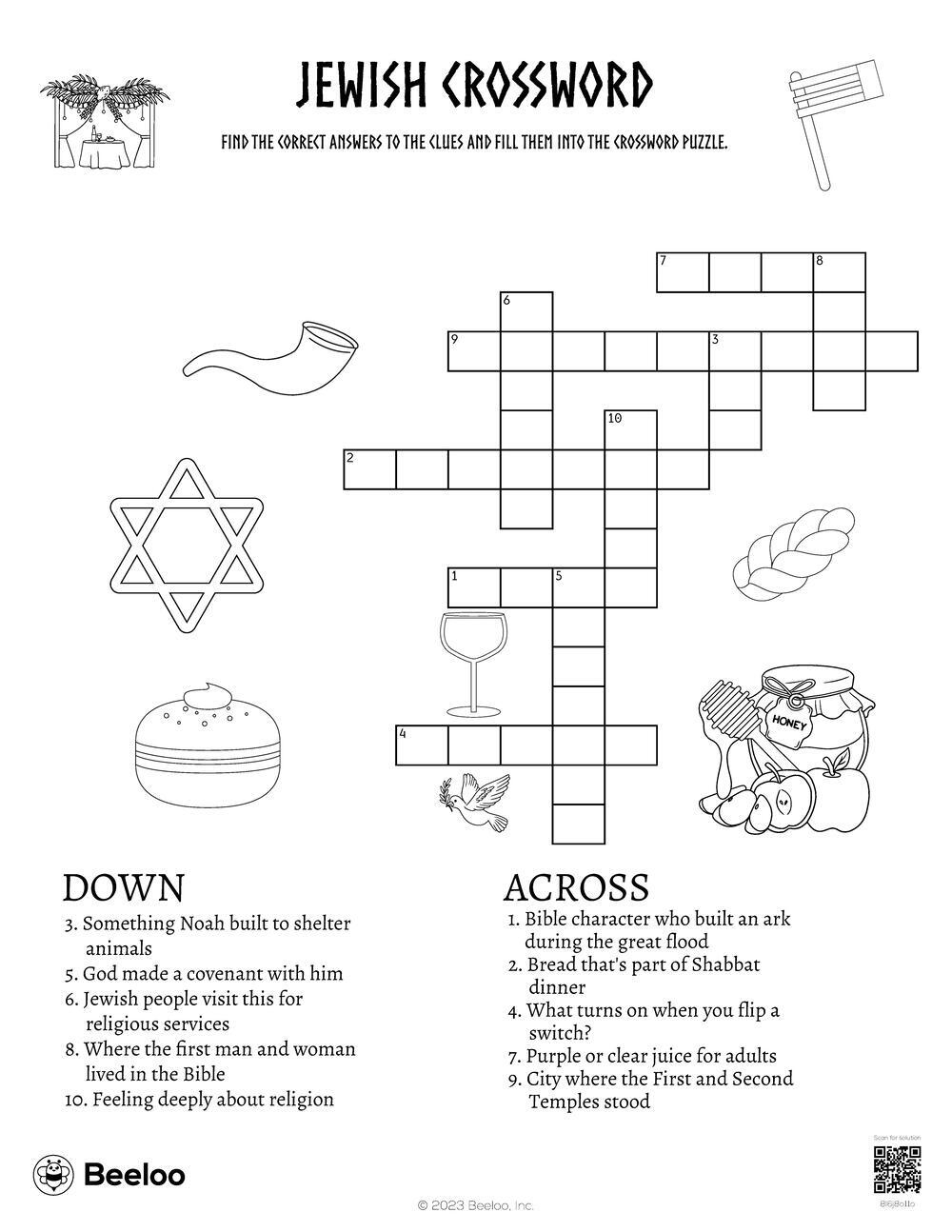 religious jew crossword clue