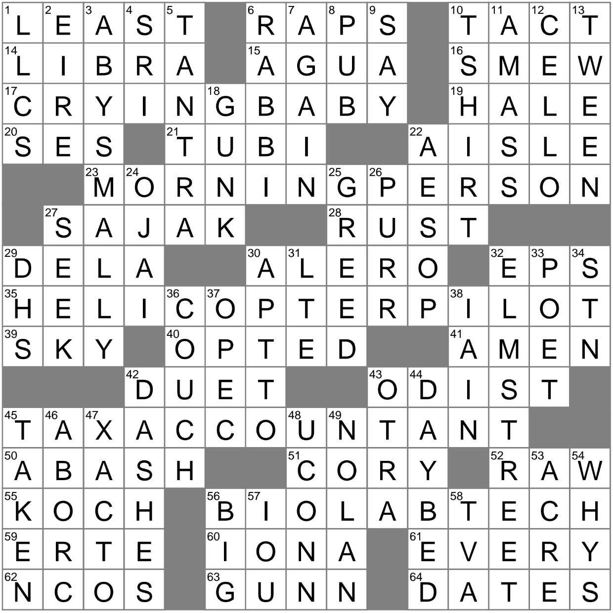 LA Times Crossword 13 Jan 23 Friday LAXCrossword