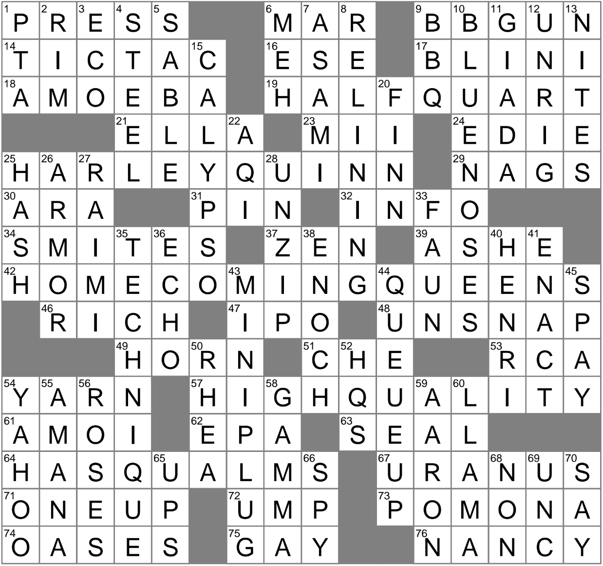 LA Times Crossword 16 May 23 Tuesday LAXCrossword