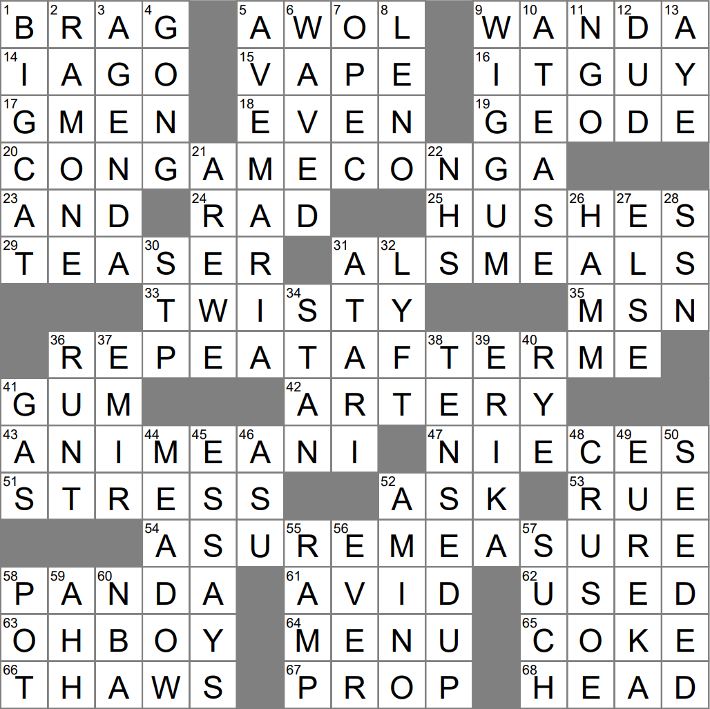 american hustle org crossword clue