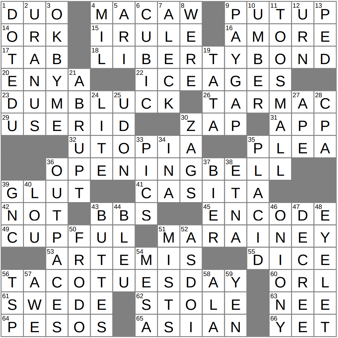 secular crossword clue