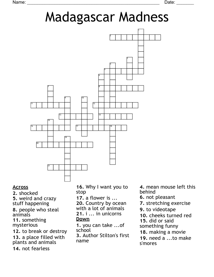 madagascar tree crossword clue