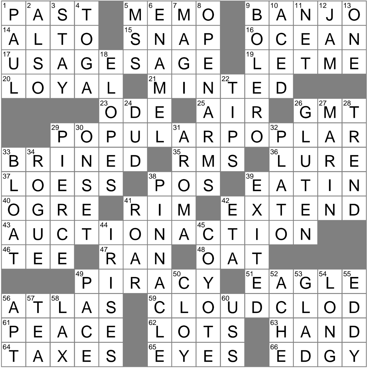 marsh plant crossword clue