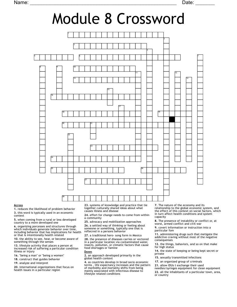 group of eight crossword clue