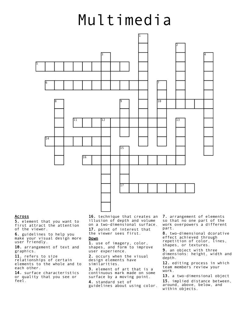 Multimedia Crossword WordMint