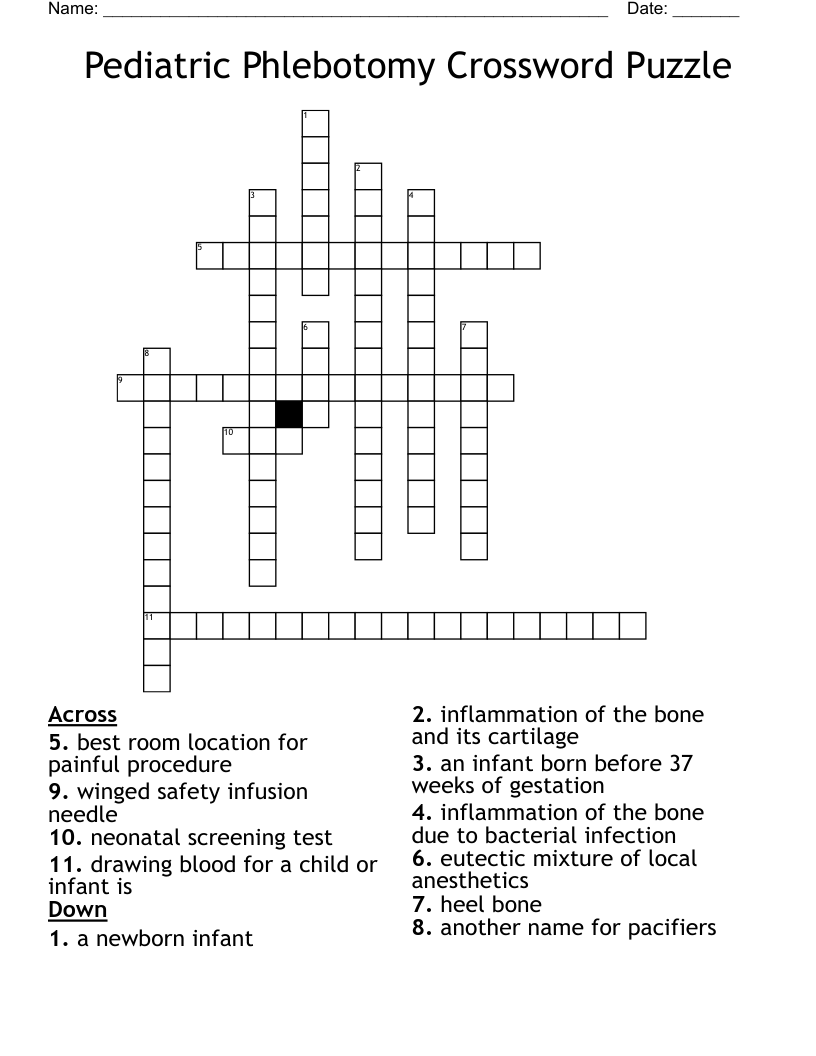 Neonatal Pediatric Respiratory Care Crossword WordMint