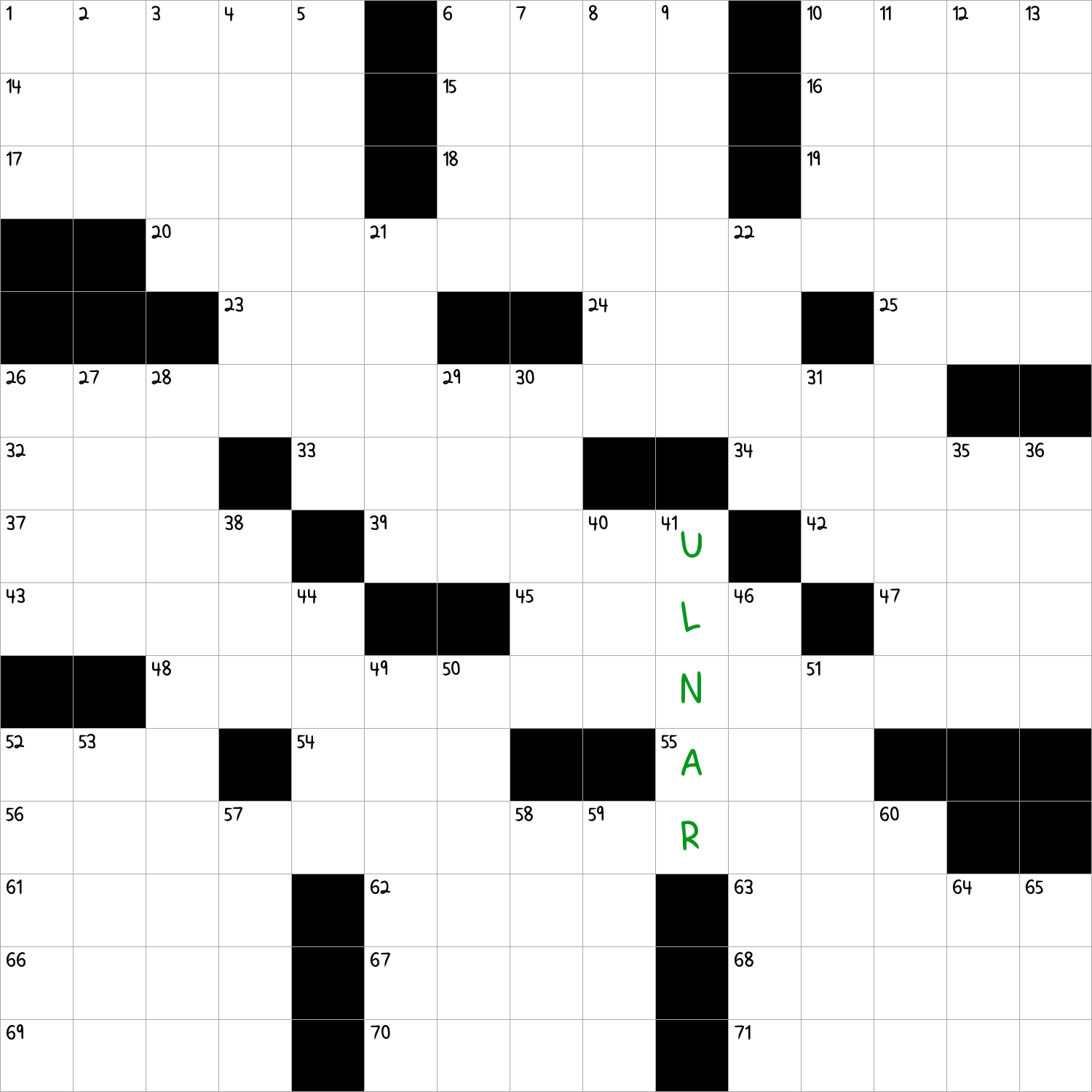 arm bones crossword clue