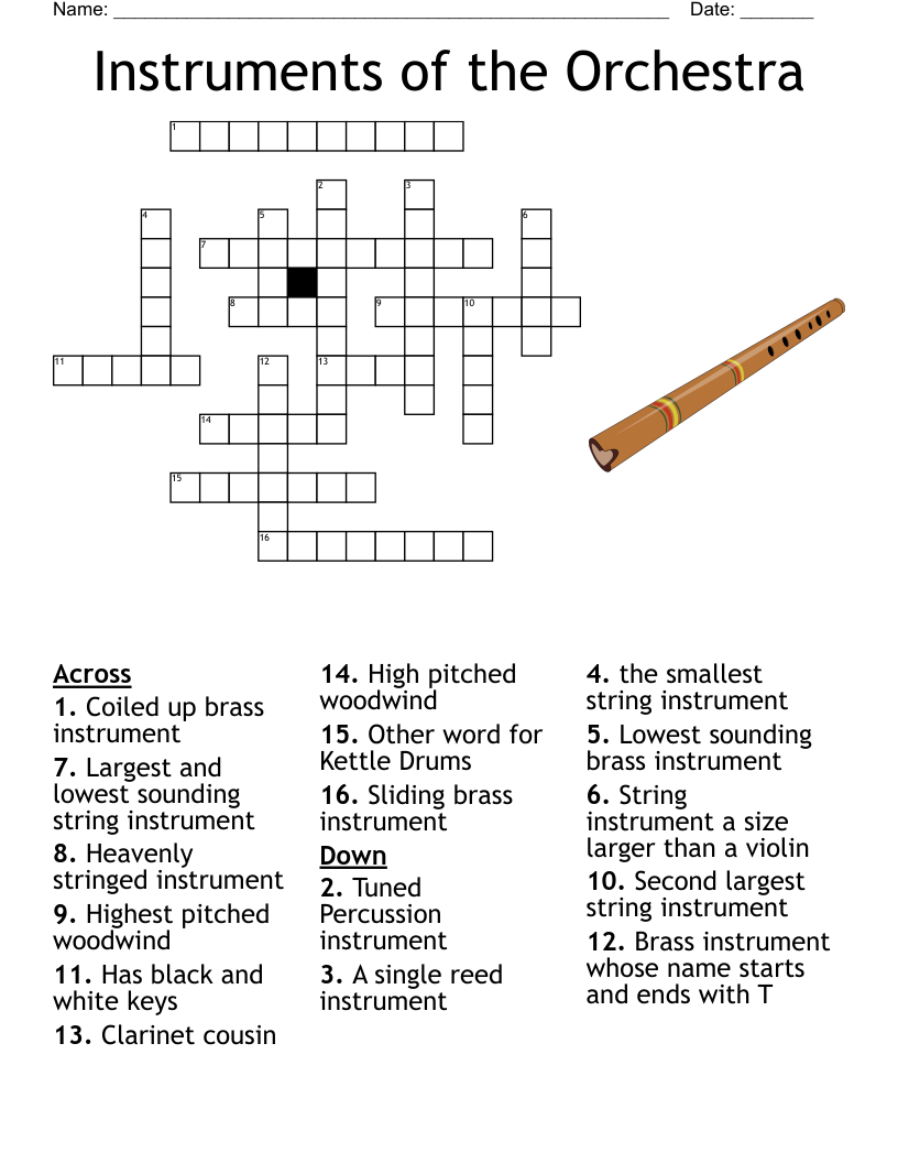 Orchestral String Instruments Crossword WordMint