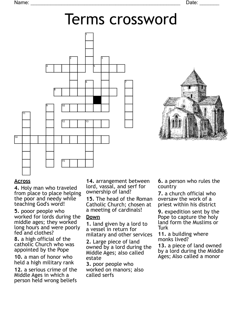 Organization Of The Catholic Church Crossword WordMint