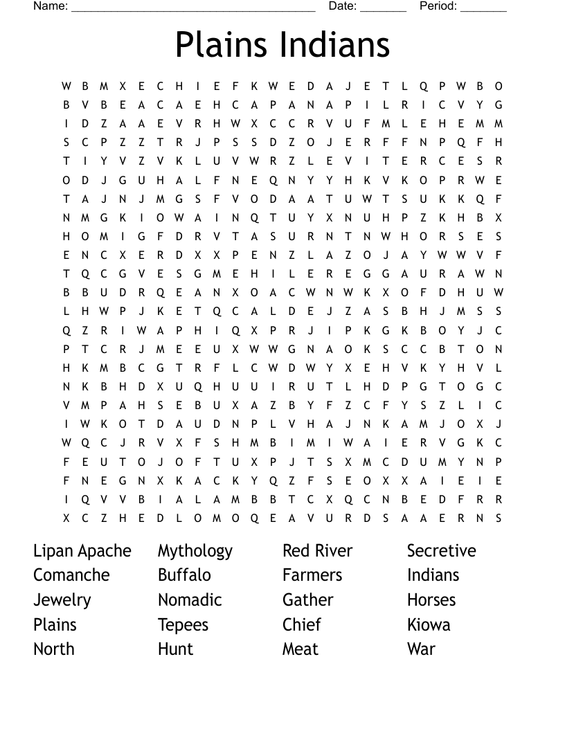 great plains people crossword