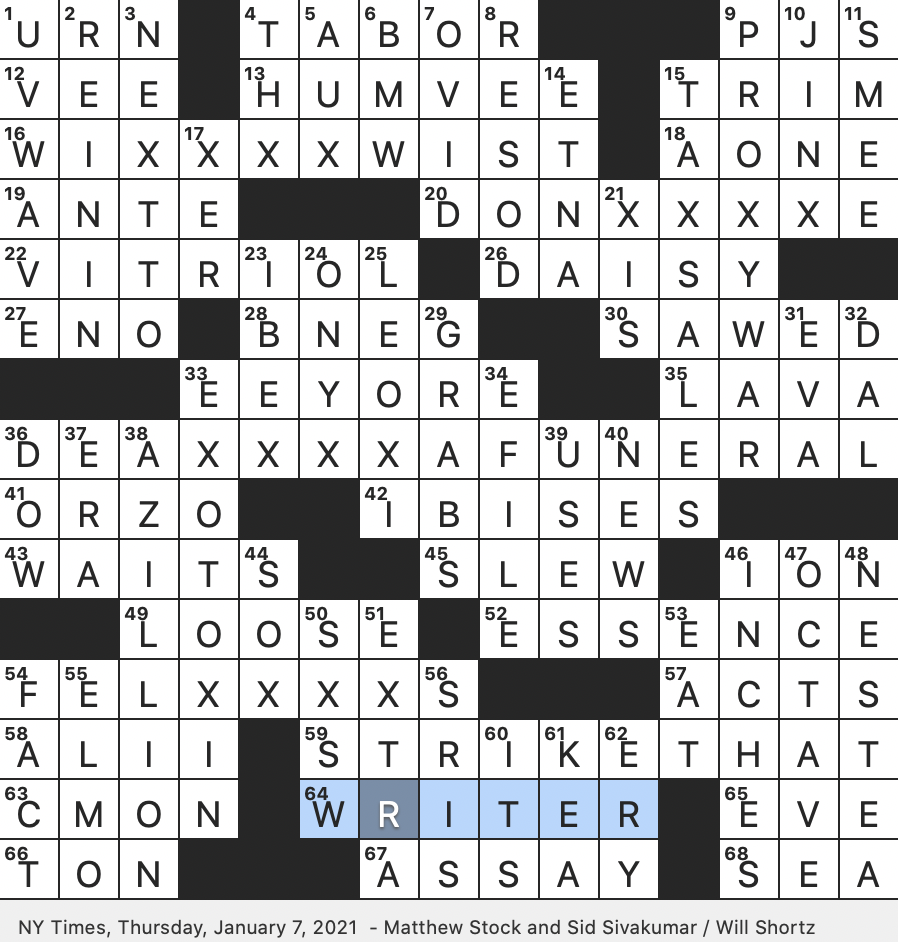 alternative to debbie downer crossword