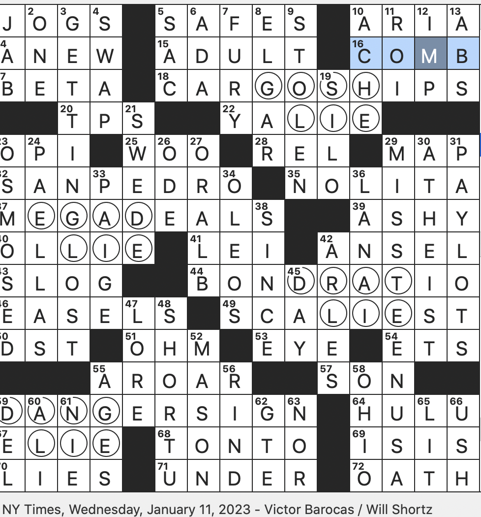 fury nyt crossword