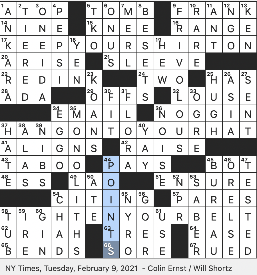 blackbird crossword clue