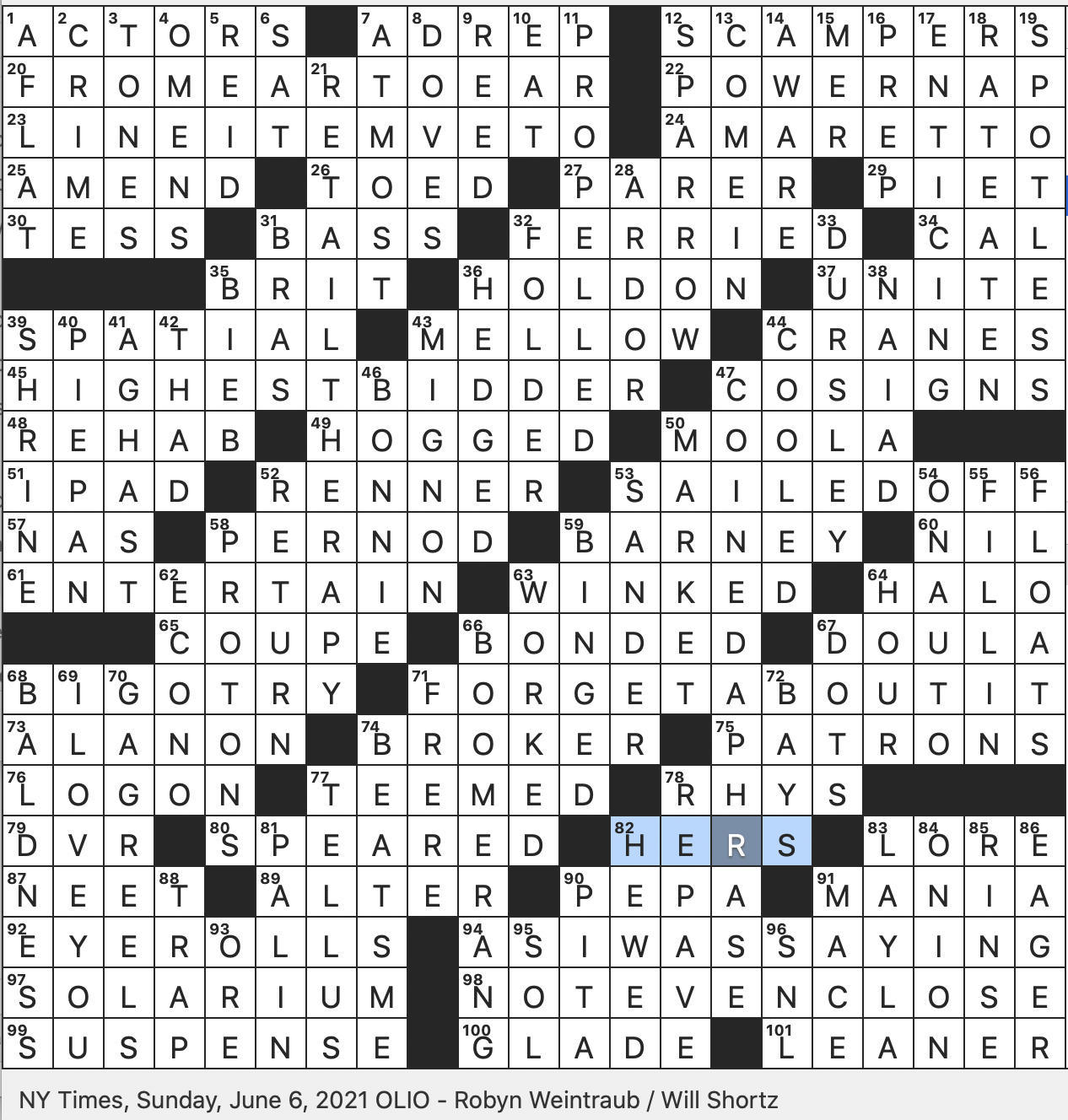 overall impact nyt crossword