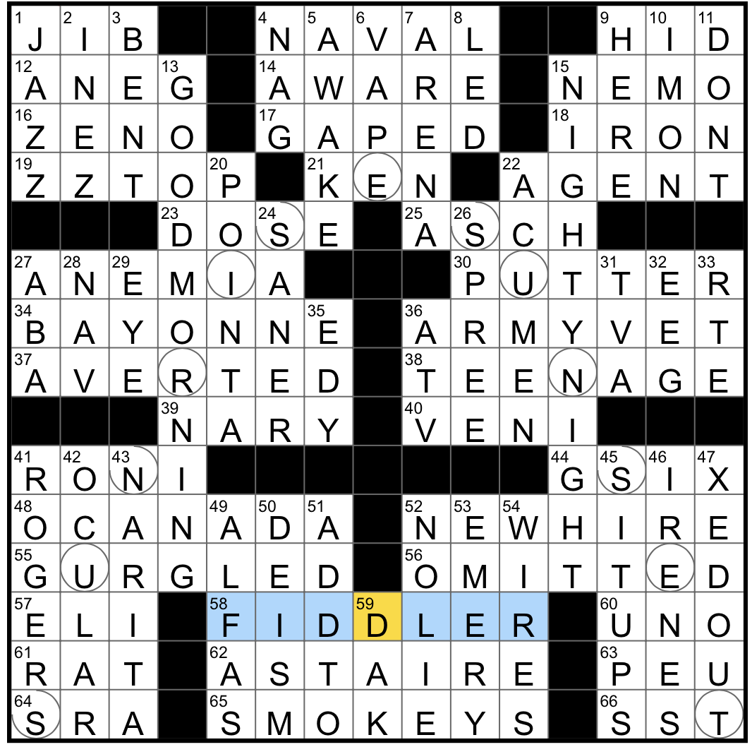jersey boys nyt crossword