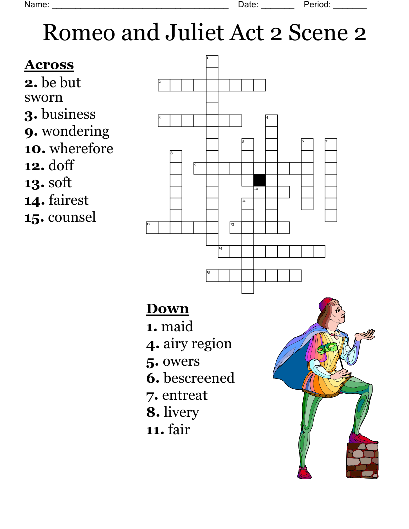 Romeo And Juliet Act 2 Scene 2 Crossword WordMint Romeo And Juliet Act 2 Scene 2 Crossword WordMint