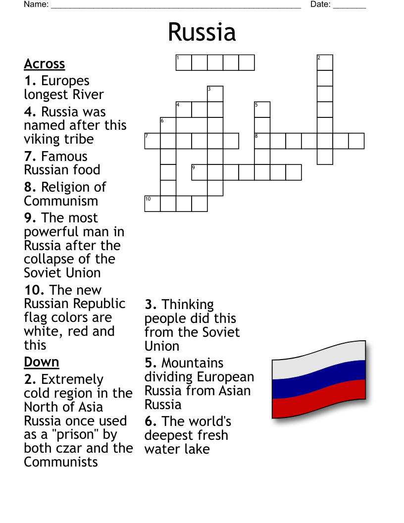 crossword clue river in russia crossword clue river in russia