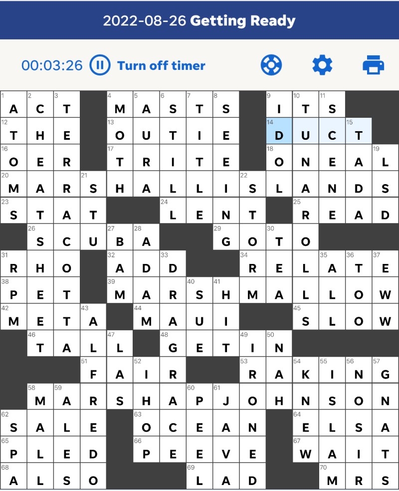 british singer rita crossword clue